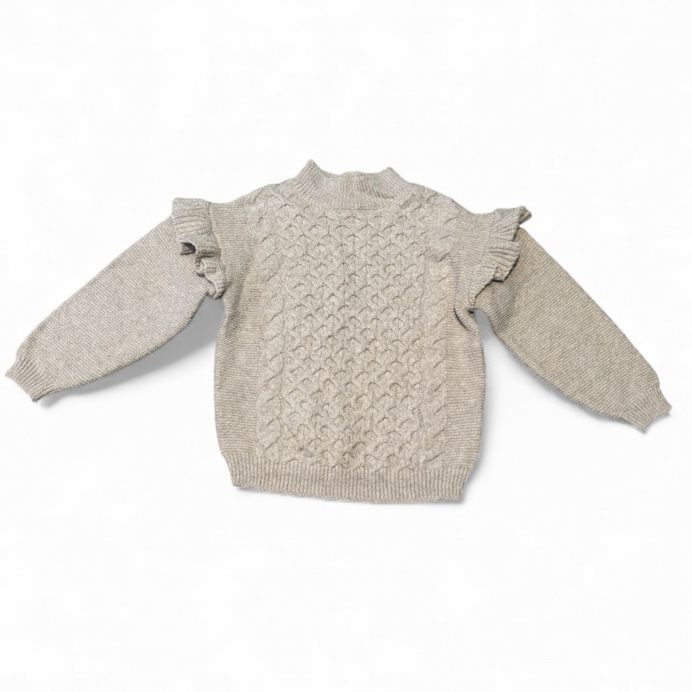 Old Navy Oatmeal Toddler Mock Neck Knit Sweater